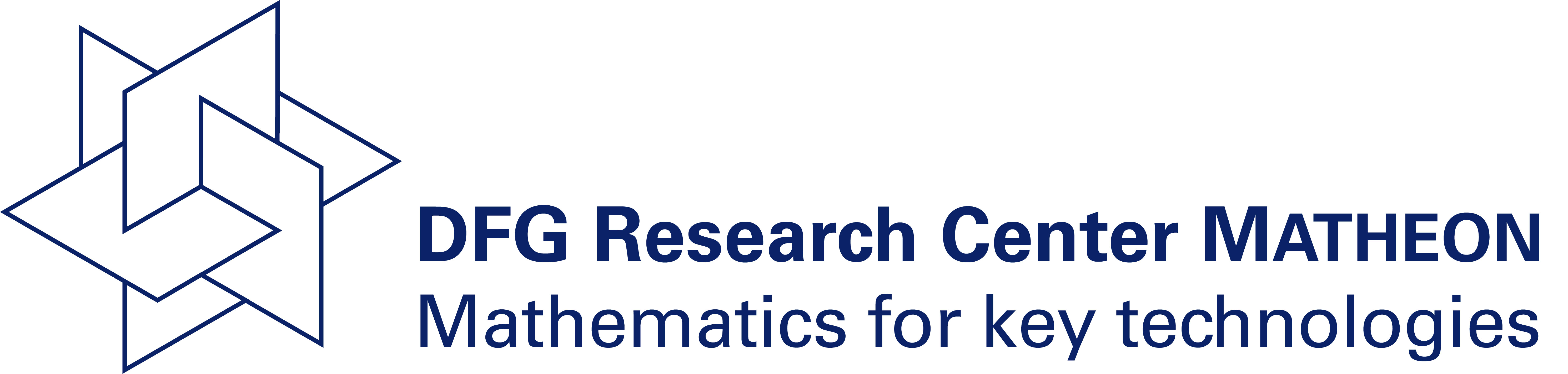 Logo: DFG Research Center MATHEON, Mathematics for key technologies